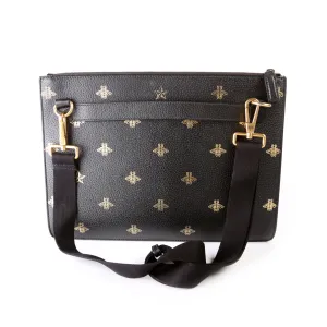 450976 Bee Star Leather Messenger Bag