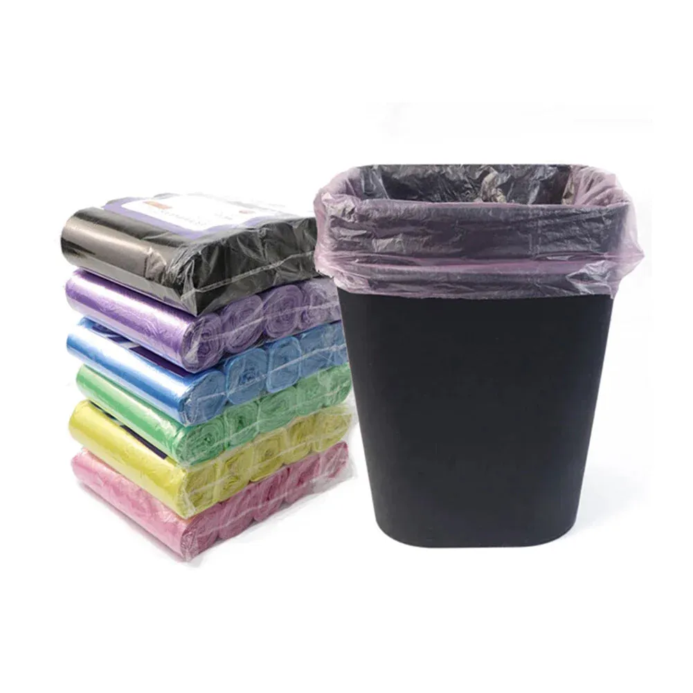 5 Rolls 100Pcs Household Disposable Trash Pouch Kitchen Storage Garbage Bags Cleaning Waste Bag Plastic Bag bolsas de basura