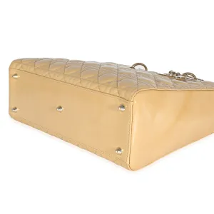 Beige Patent Cannage Large Lady Dior