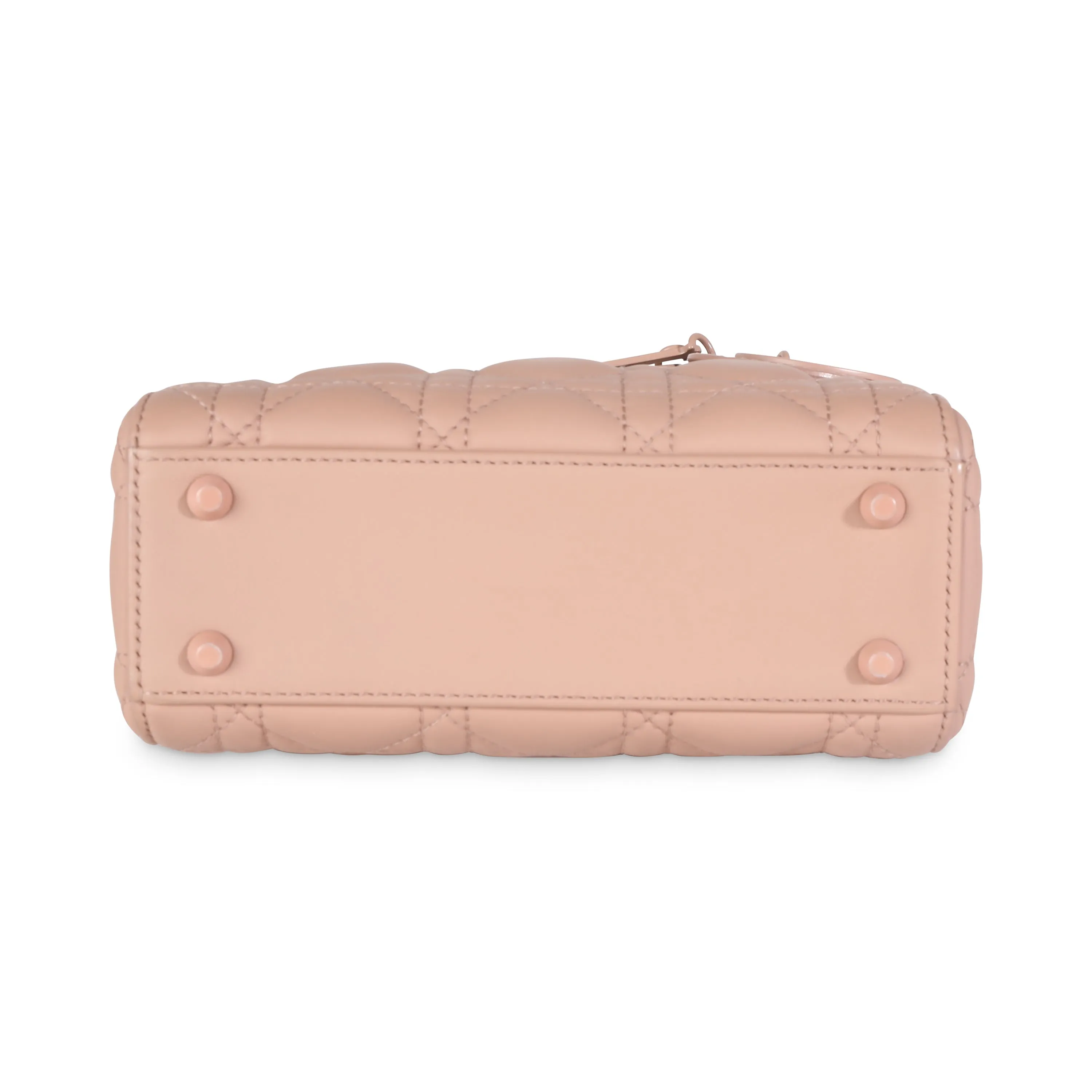 Beige Ultramatte Calfskin Cannage Mini Lady Dior