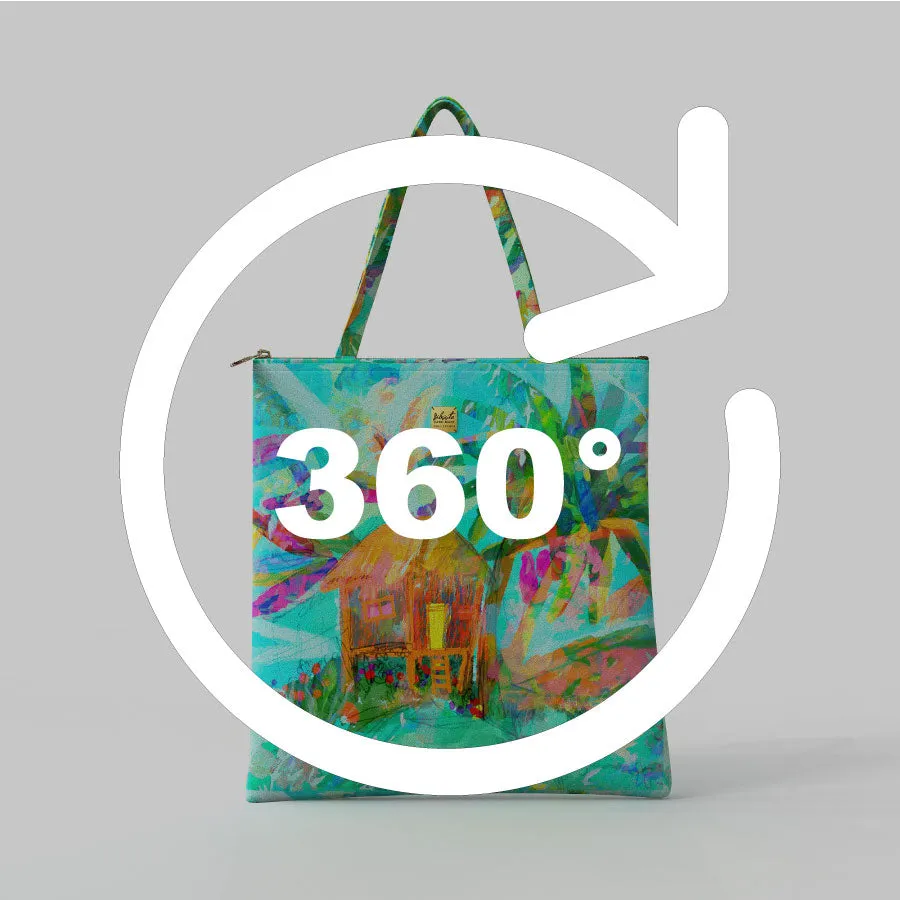 Bibsisita Tote Bag Velvet- Bahay Kubo