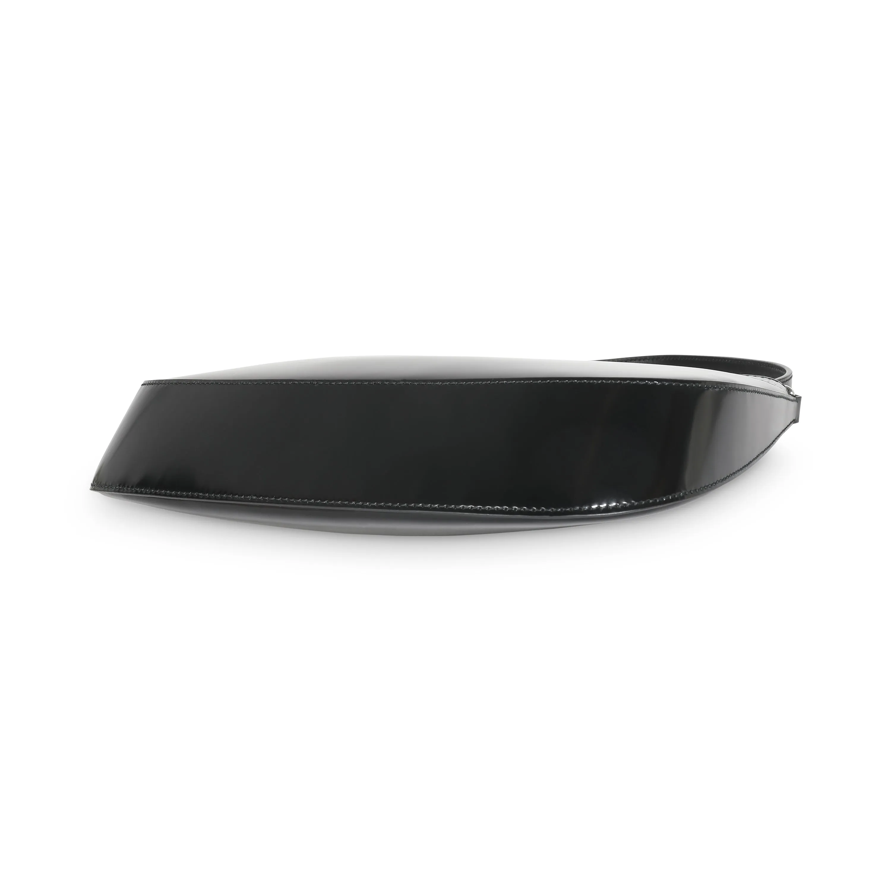 Black Brushed Leather Cleo Shoulder Bag