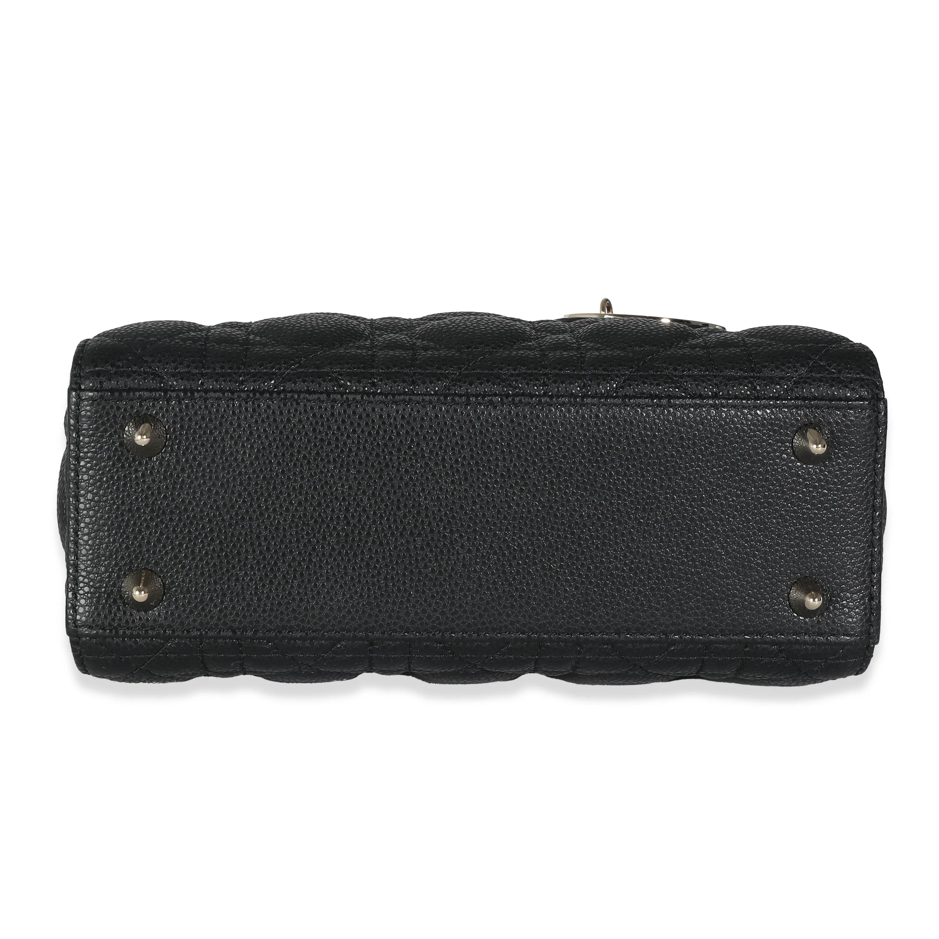 Black Grained Calfskin Cannage Small Lady Dior