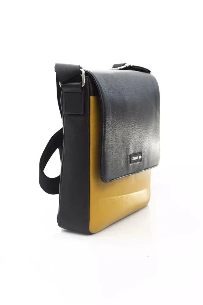 Cerruti 1881 Yellow Leather Men Messenger Men's Bag