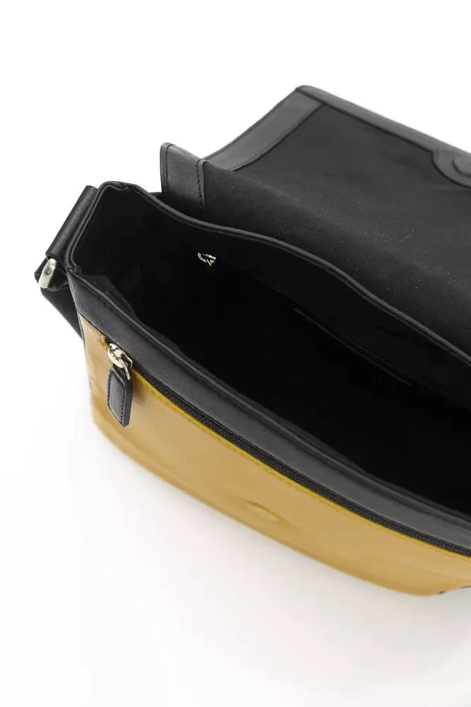 Cerruti 1881 Yellow Leather Men Messenger Men's Bag