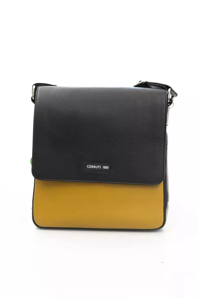 Cerruti 1881 Yellow Leather Men Messenger Men's Bag