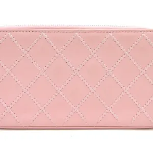 CHANEL Chain Wild Stitch A82527 Pink Leather Shoulder Women's Bag Matelasse Quilting Cocomark Long Wallet