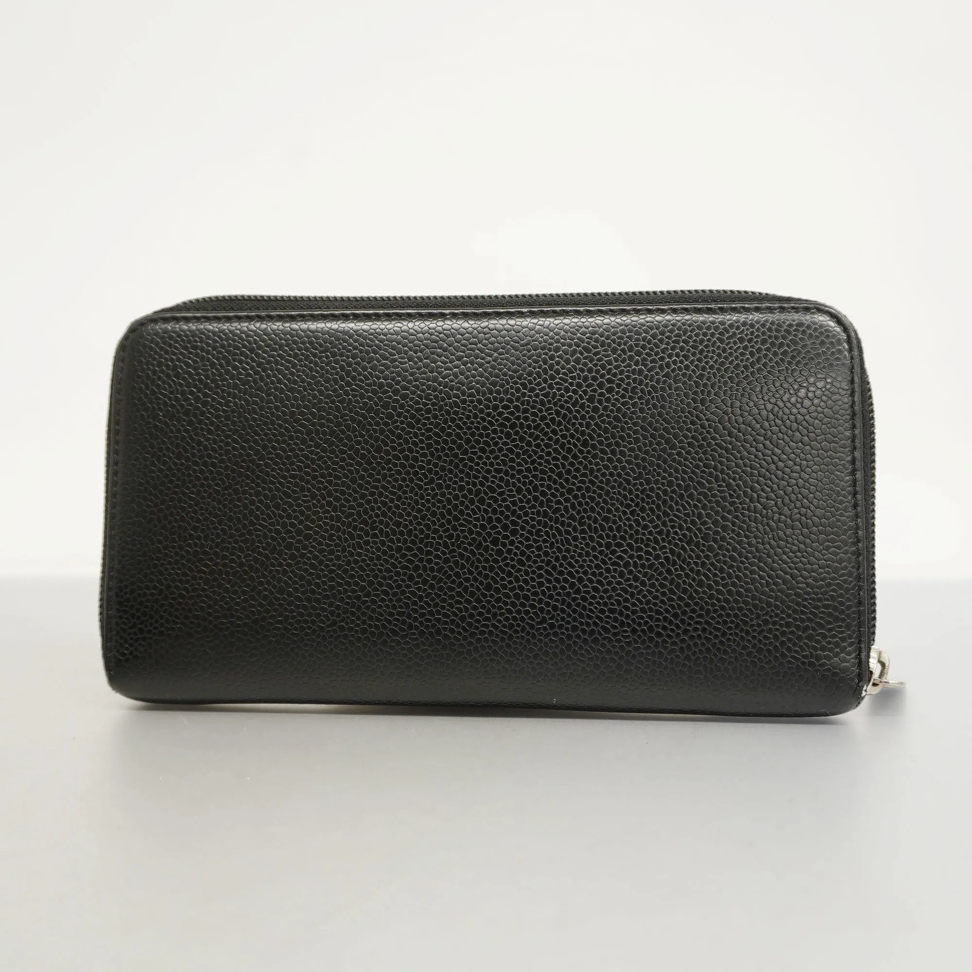 CHANEL  Long Wallet [bi-fold] Gold Hardware Women's Caviar Leather Long Wall