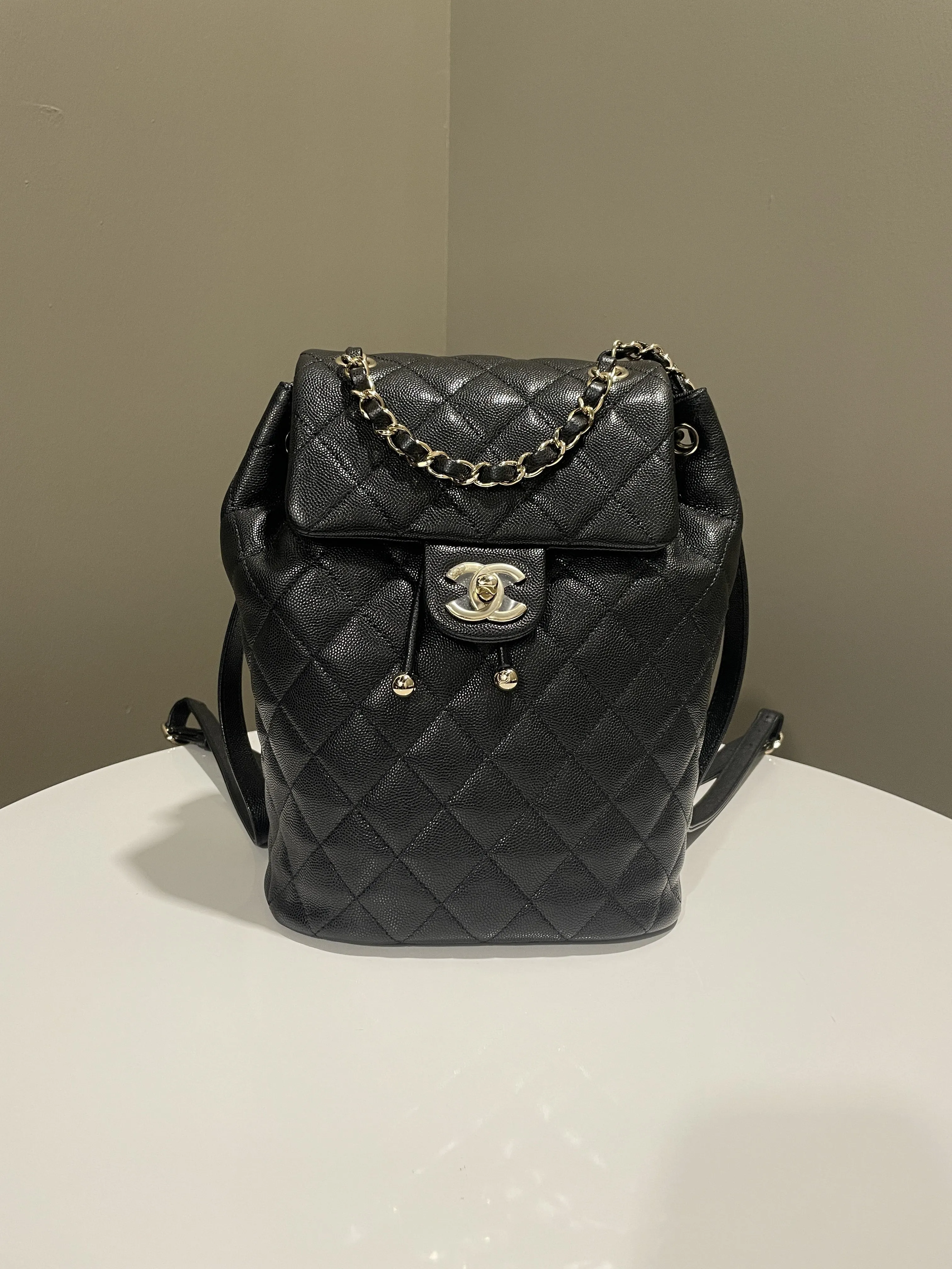Chanel Urban Spirit Backpack Black Caviar
