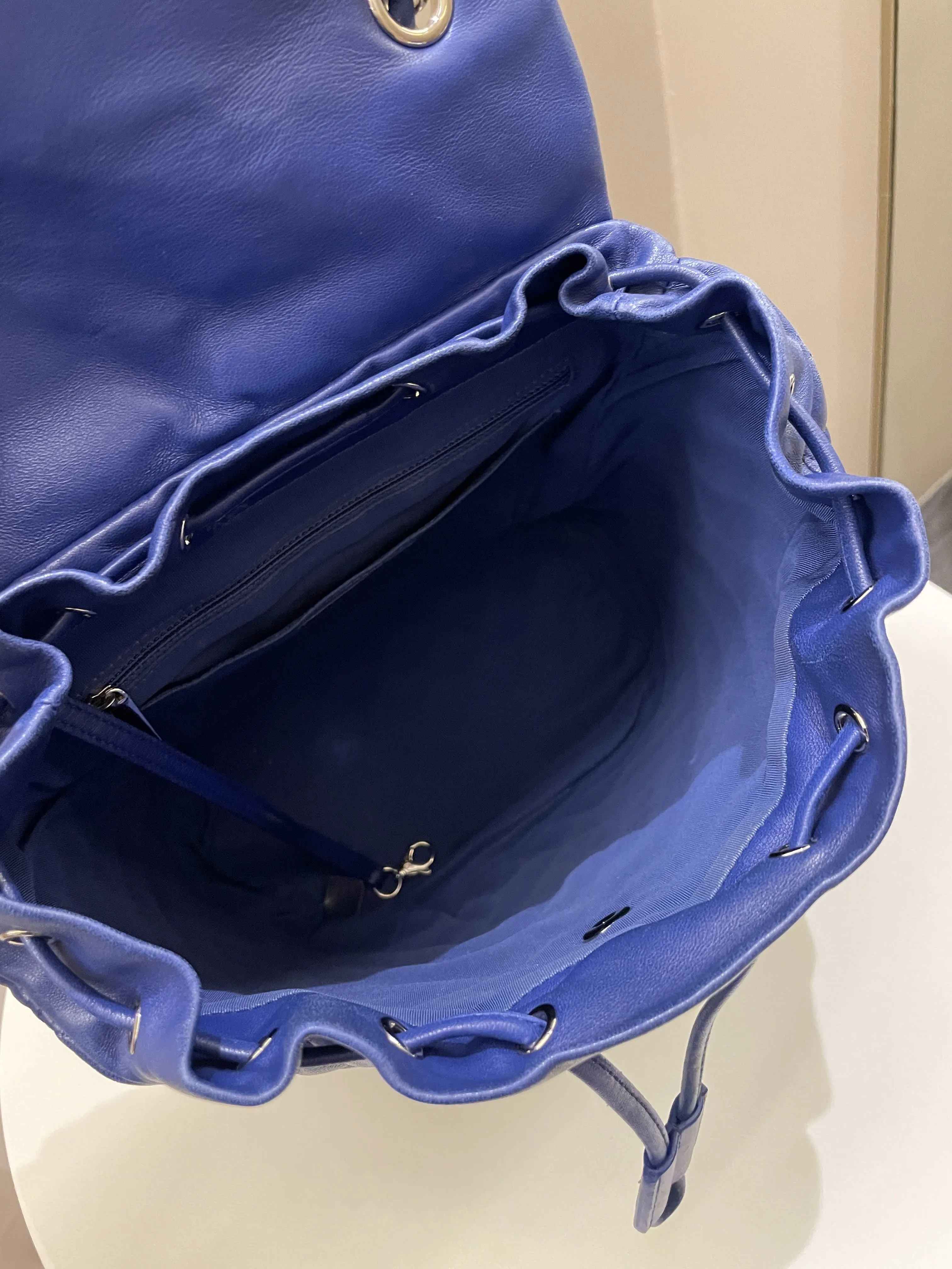 Chanel Urban Spirit Backpack Blue Lambskin