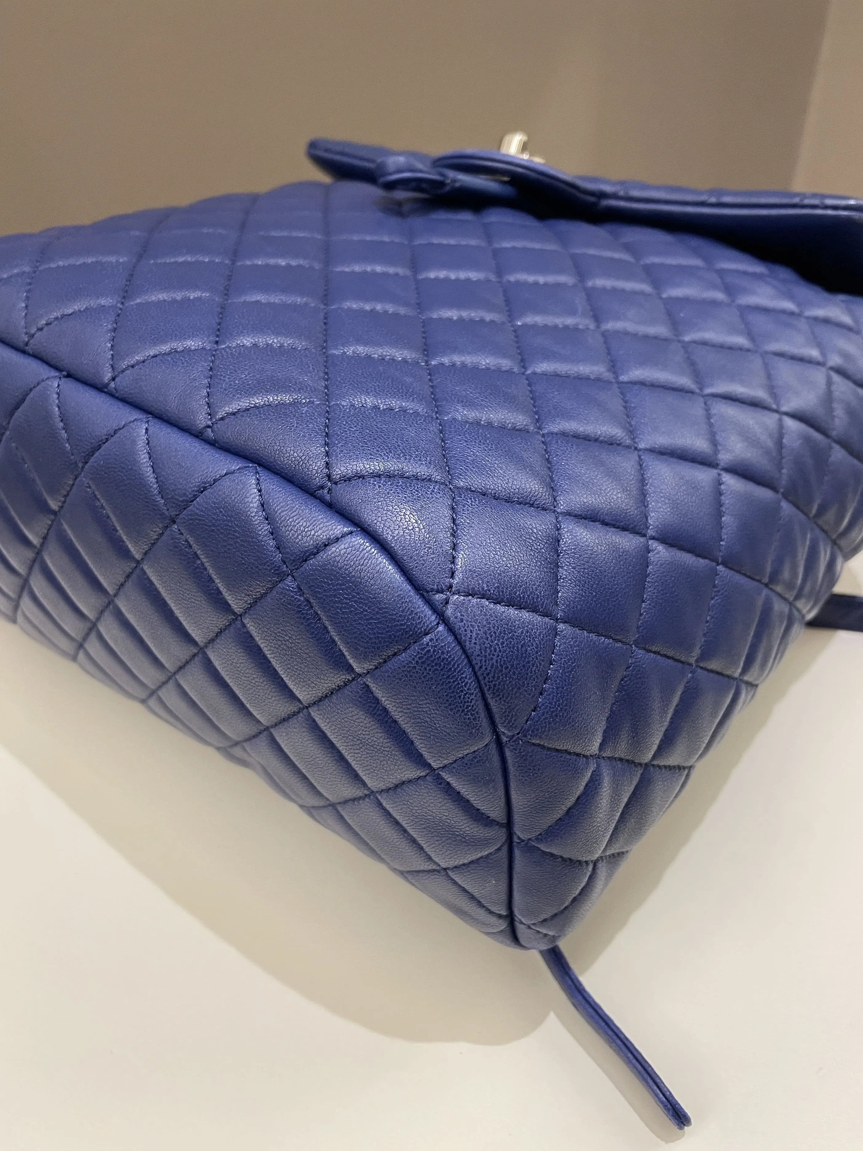 Chanel Urban Spirit Backpack Blue Lambskin