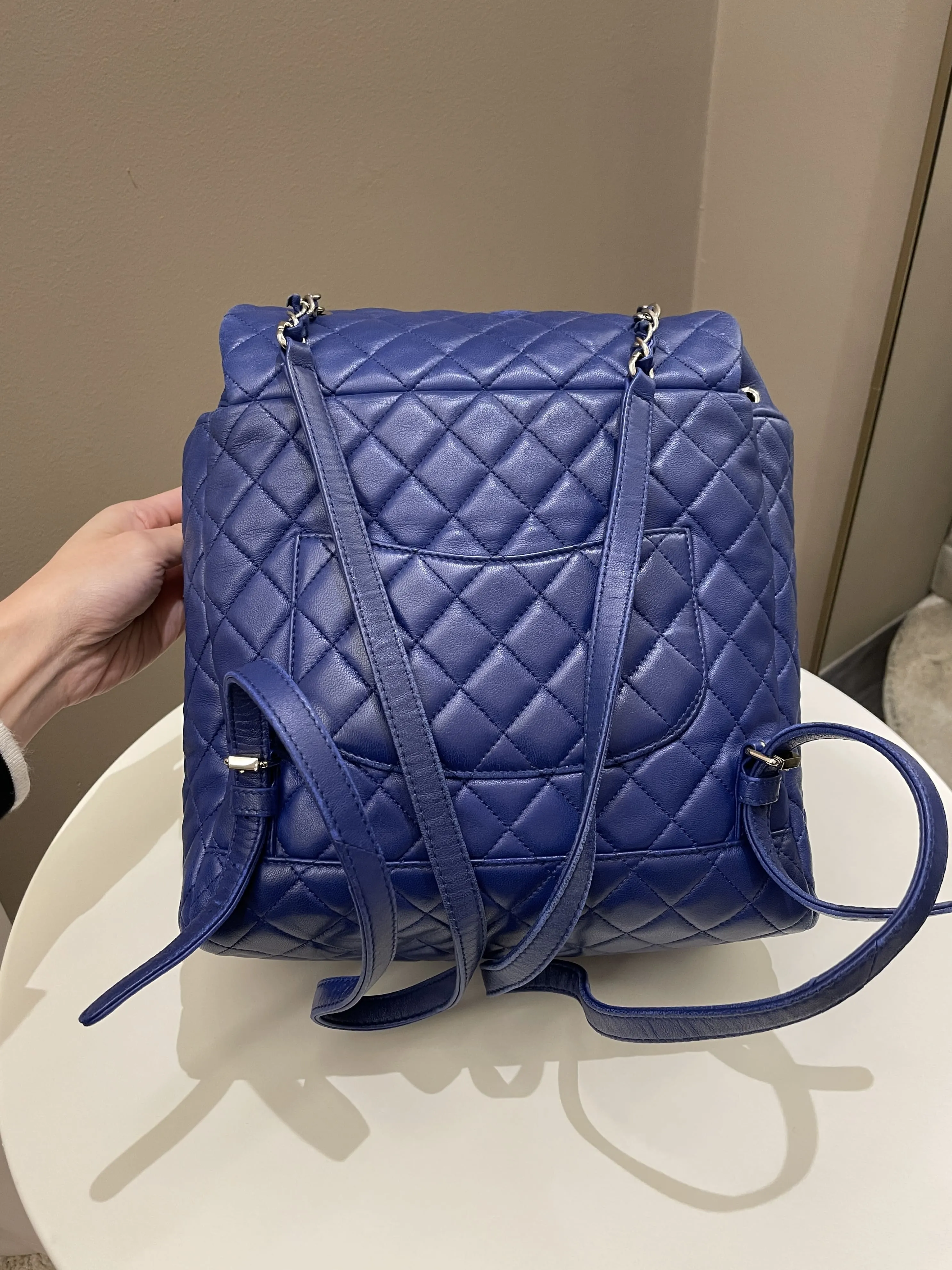 Chanel Urban Spirit Backpack Blue Lambskin