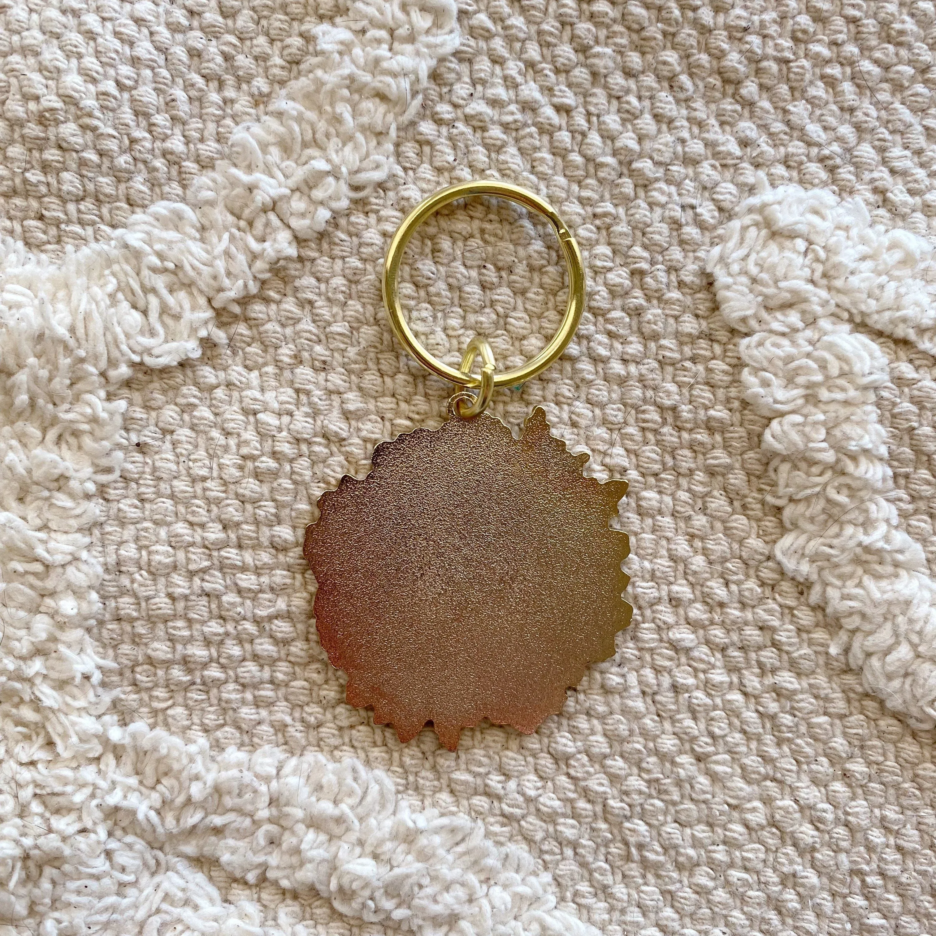 Cheetah Florals Hard Enamel Keychain