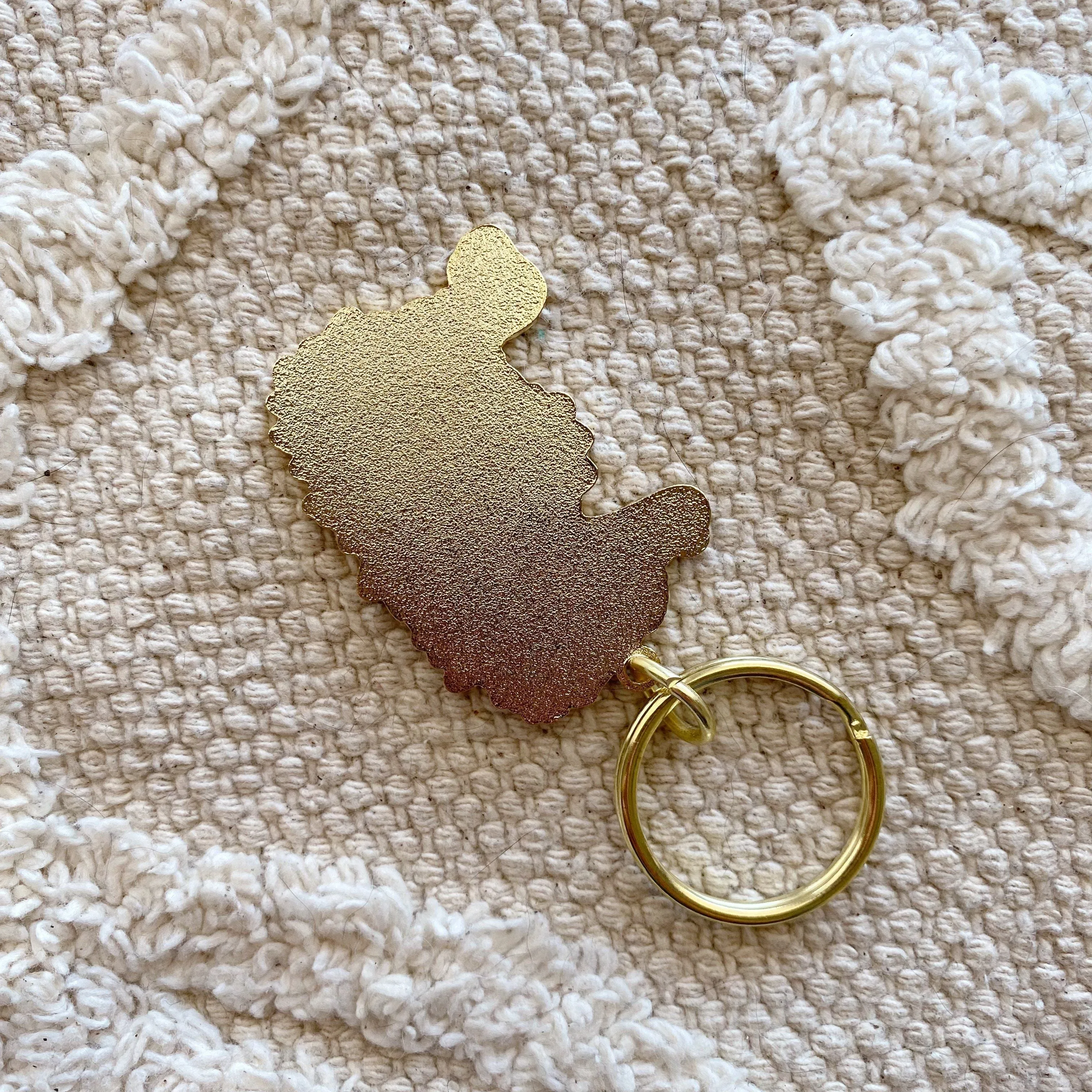 Dinosaur Florals Hard Enamel Keychain