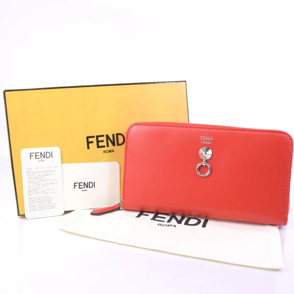 Fendi Dotcom Red Leather Long Wallet