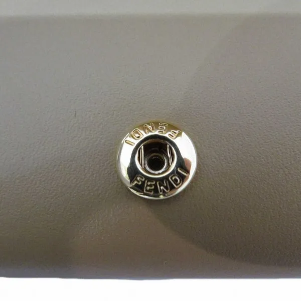 Fendi Leather Logo Embossed Tri-Fold Wallet