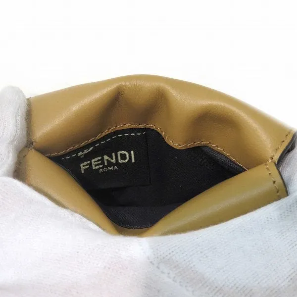 Fendi Leather Logo Embossed Tri-Fold Wallet