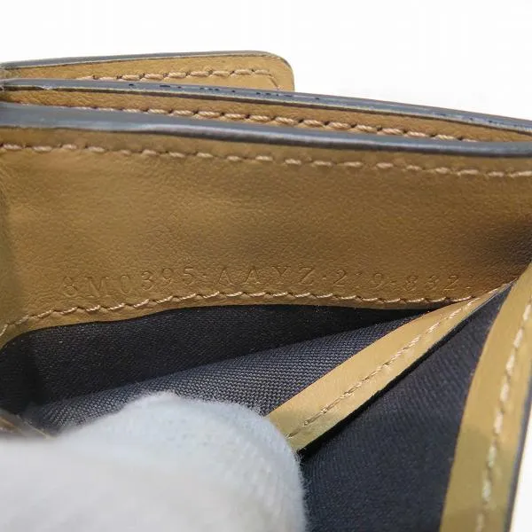 Fendi Leather Logo Embossed Tri-Fold Wallet