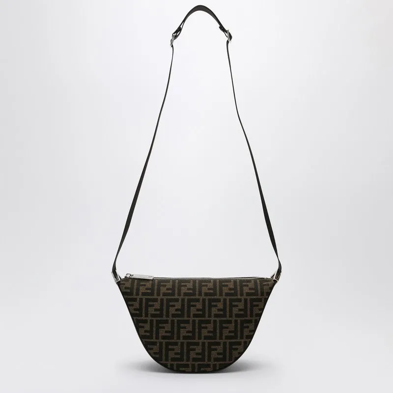 Fendi Melon Small Bag In Brown Ff Jacquard Men
