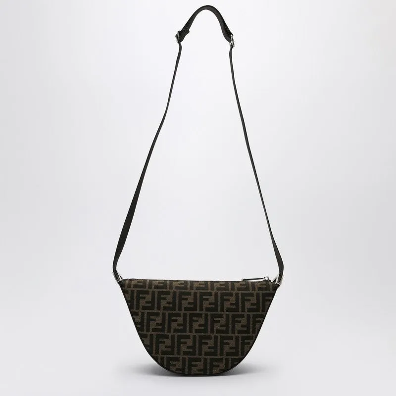 Fendi Melon Small Bag In Brown Ff Jacquard Men
