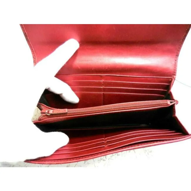Gucci Metallic Magenta Chrome Xl Embossed Guccissima Leather Wallet
