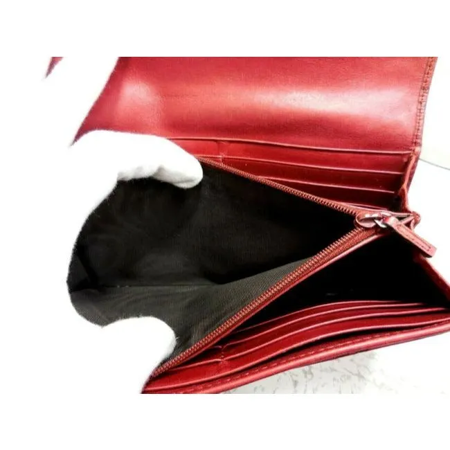 Gucci Metallic Magenta Chrome Xl Embossed Guccissima Leather Wallet