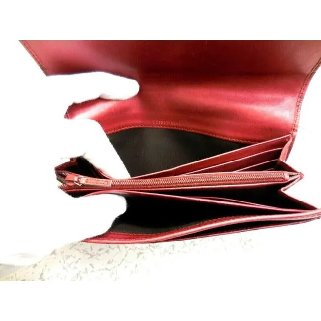 Gucci Metallic Magenta Chrome Xl Embossed Guccissima Leather Wallet