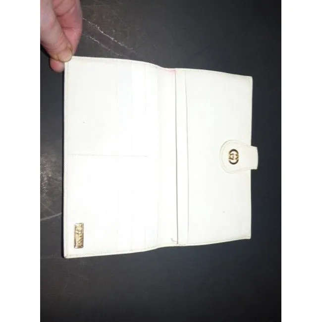 Gucci White Micro G Print Guccissima Wallet