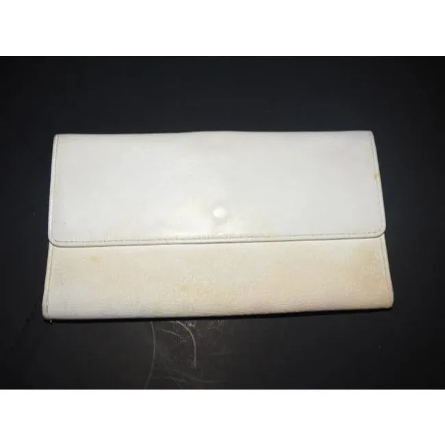 Gucci White Micro G Print Guccissima Wallet