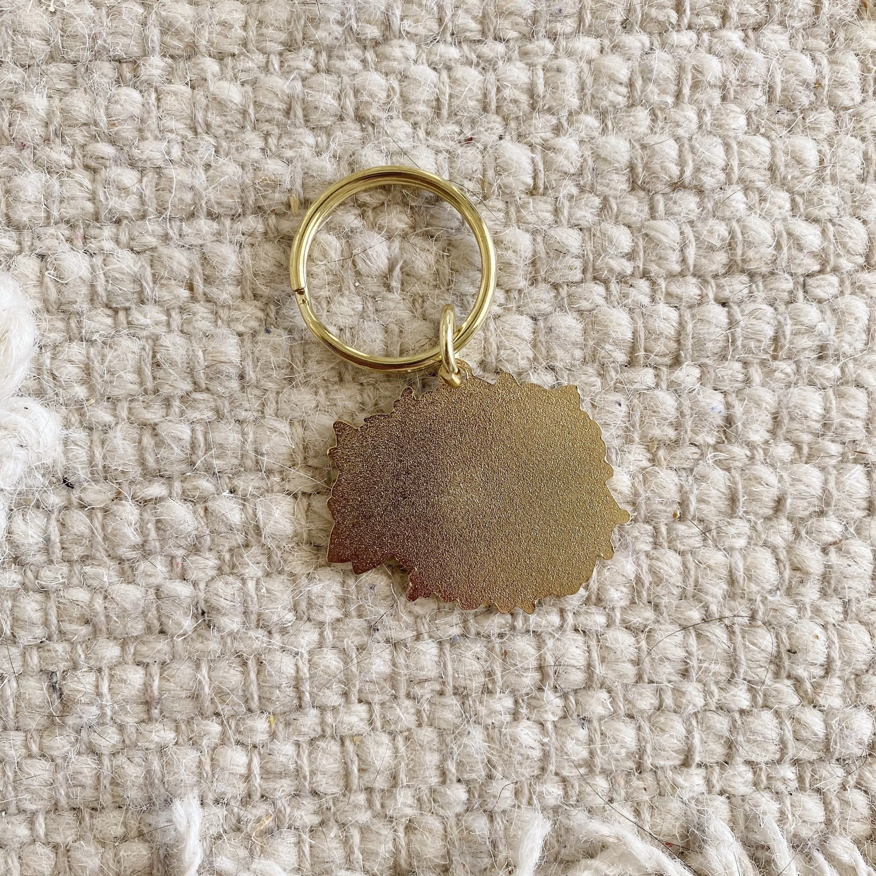 Honeybee Floral Hard Enamel Keychain