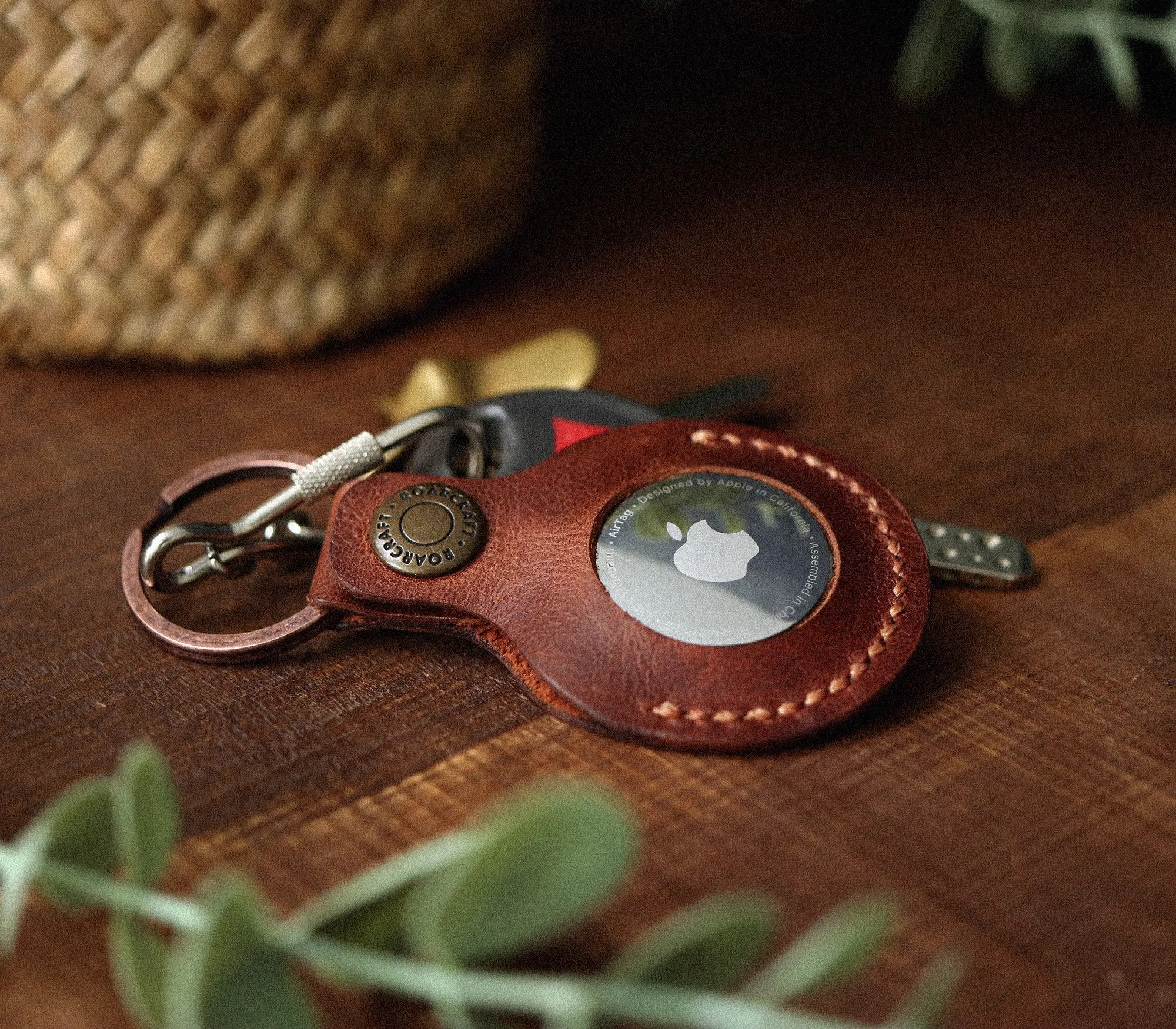 Leather Airtag Case - Key Ring
