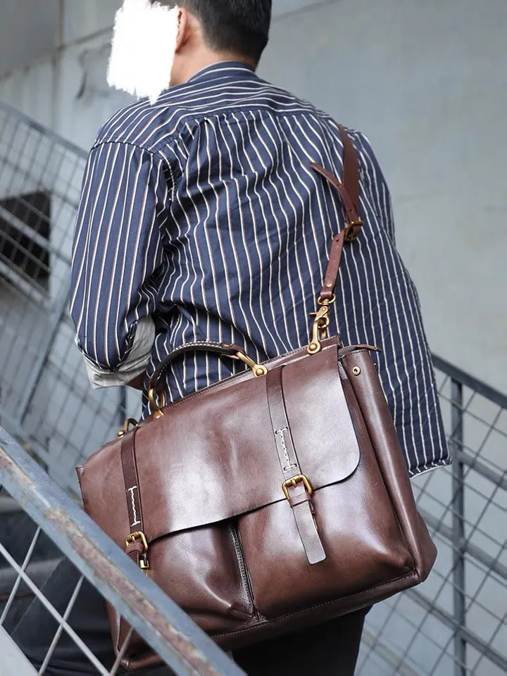 leather messenger bag for men