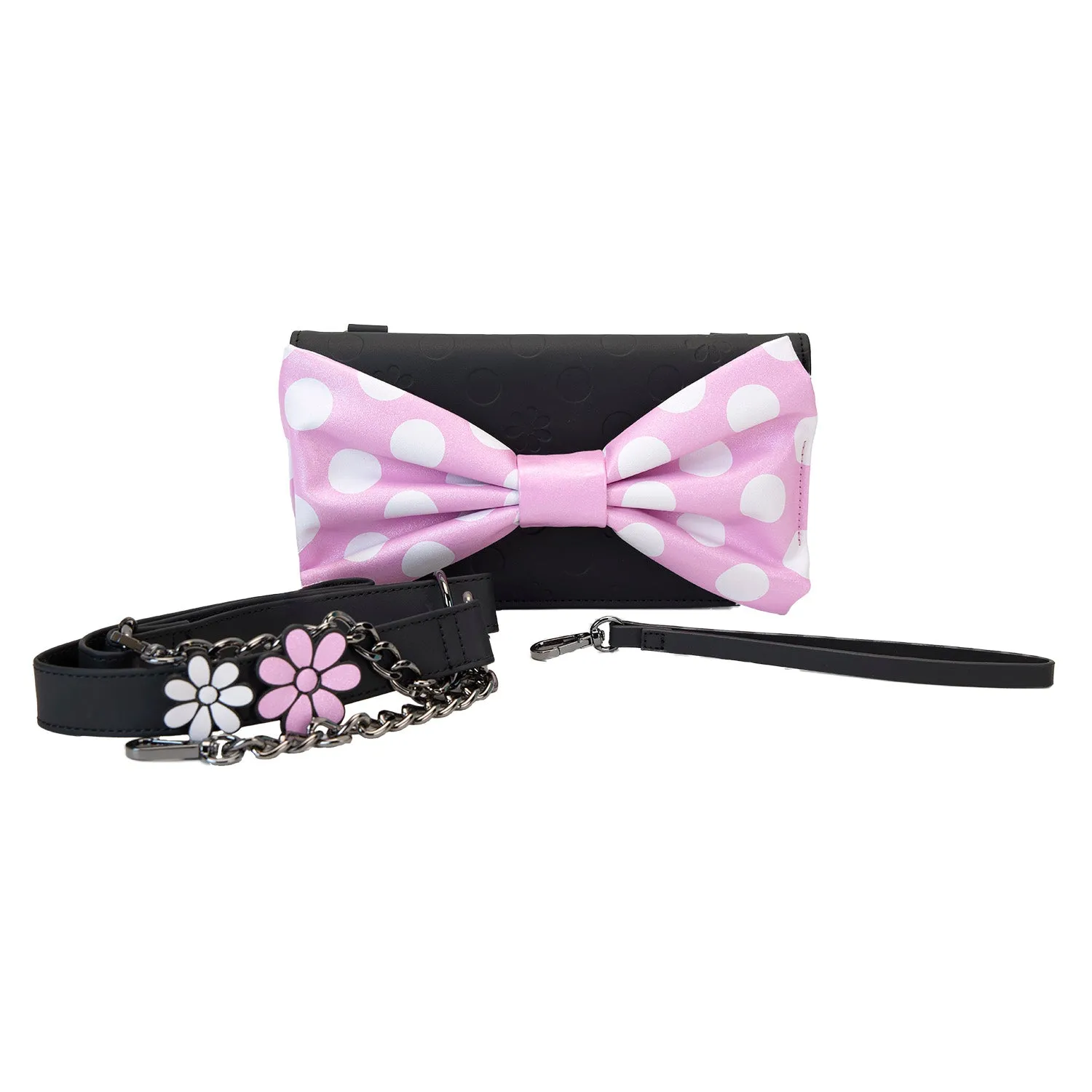 Loungefly Disney Minnie Floral Rock The Dots Clutch Crossbody Bag