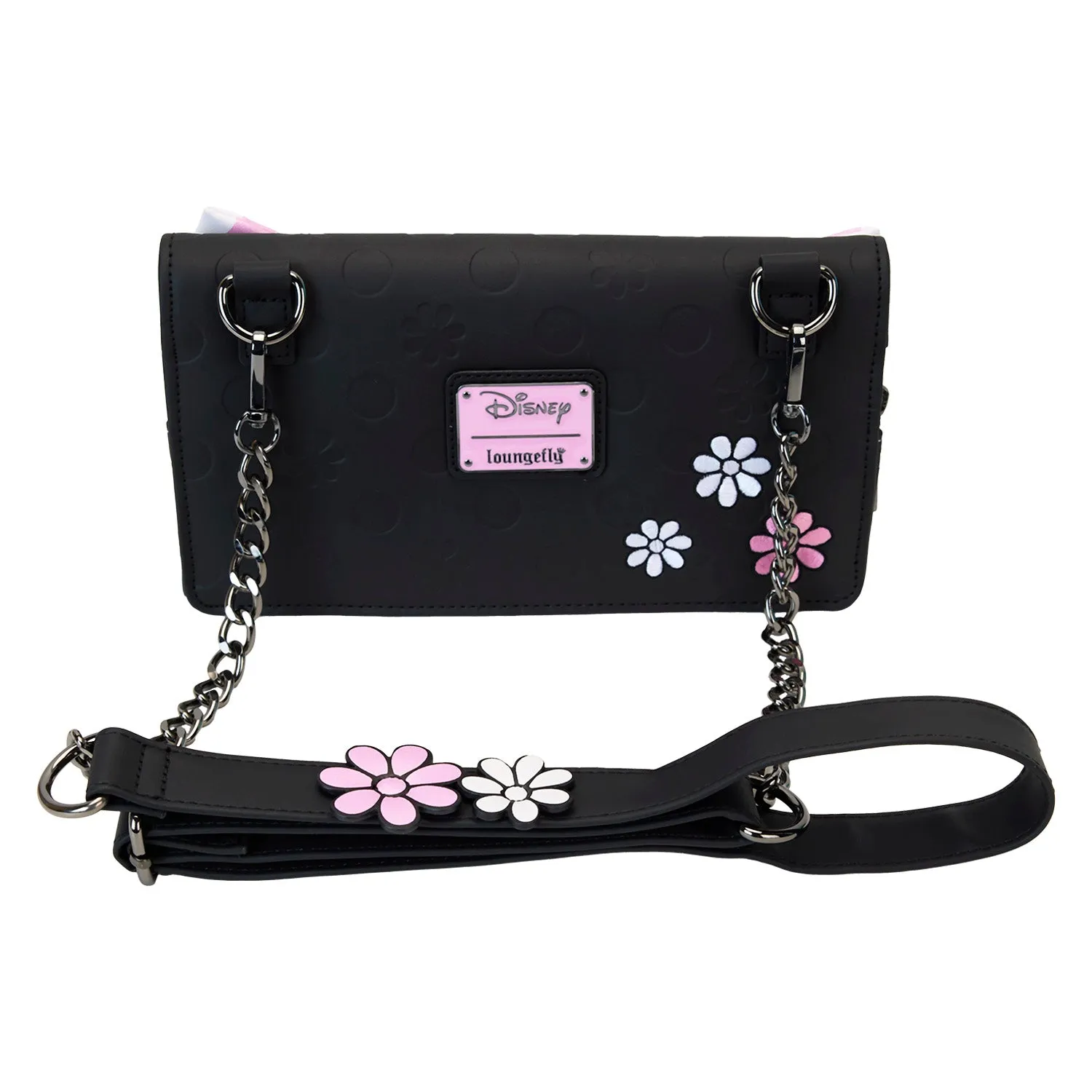 Loungefly Disney Minnie Floral Rock The Dots Clutch Crossbody Bag