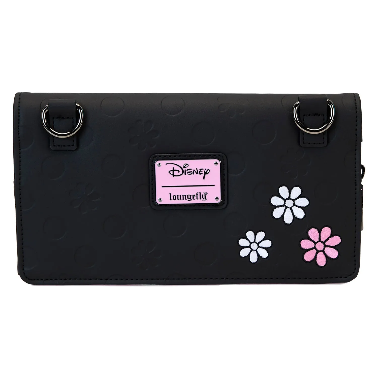 Loungefly Disney Minnie Floral Rock The Dots Clutch Crossbody Bag