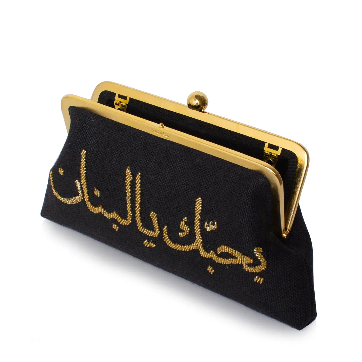 LOVE LEBANON GOLD ON BLACK CLASSIC BAG