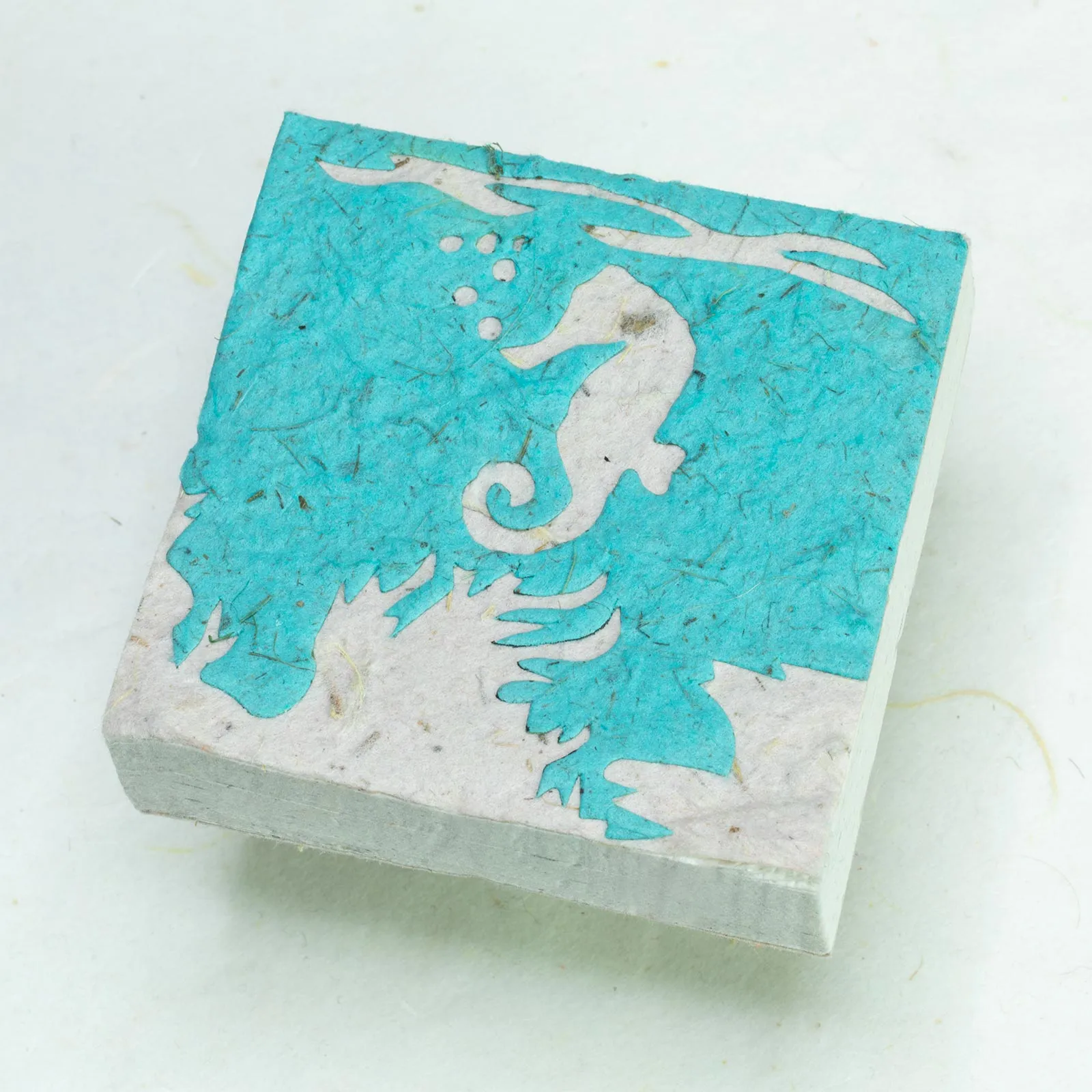 Sea-Life - Seahorse - Note Box and Scratch Pad Refill Set