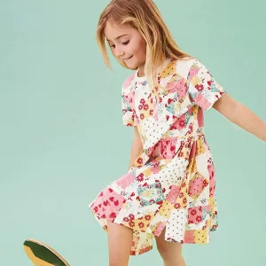 Toddler/Kid Girl's Short Sleeve Floral Dress