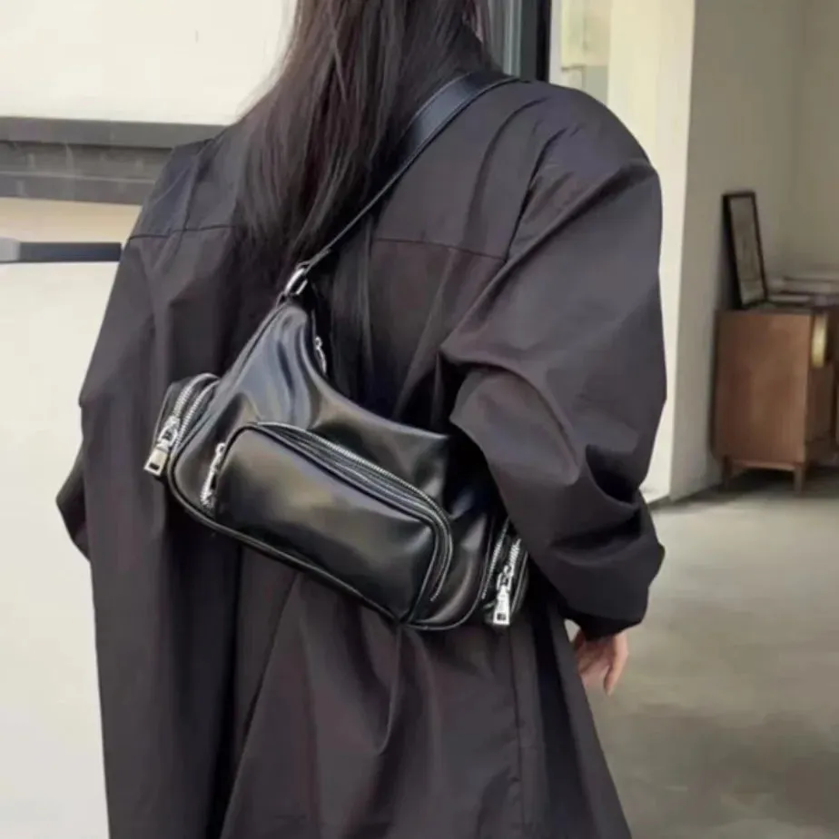 UAKISS  -  High Quality Women Shoulder Bag Pu Leather Crossbody Bag Multi-pockets Messenger Bag Patchwork Leather Purse Soft Handbag